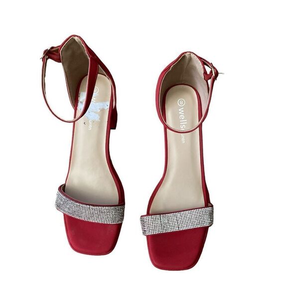 Red Rhinestone heels - Picture 2 of 7